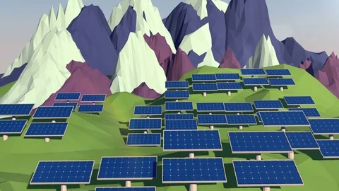 Solar Panels 3D Stock Footage 70785638