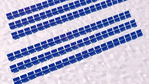 Solar Panels 3D Stock Footage 70863884