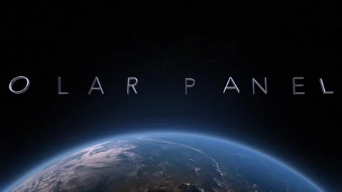Solar panels 3D title animation on the p... | Stock Video | Pond5