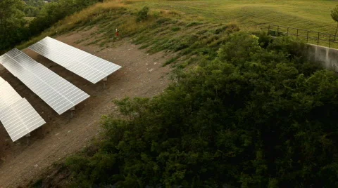 Solar Panels from Above View Stock Footage 760802
