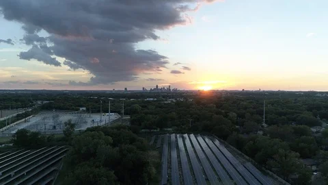 Solar Panels Aerial Stock Footage 94556670
