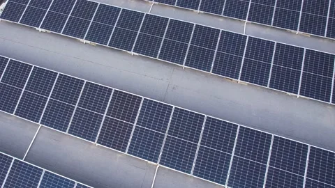 Solar panels aerial Stock Footage 171810130