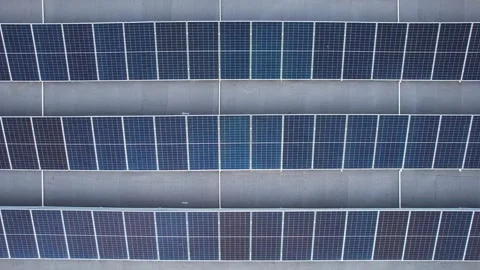 Solar panels aerial Stock Footage 242031403