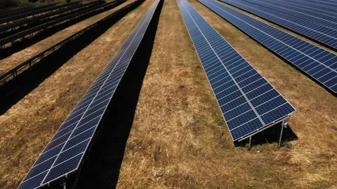 Solar panels (aerial view) Stock Footage 156618289