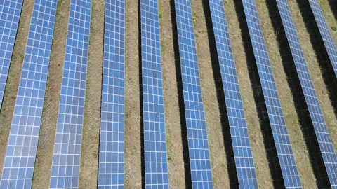 Solar panels aerial view Stock Footage 240736682