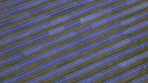 Solar panels in aerial view Stock Footage 244075146