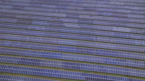 Solar panels in aerial view Stock Footage 244075196