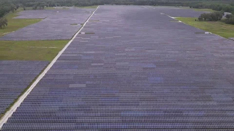 Solar panels in aerial view Stock Footage 244075247