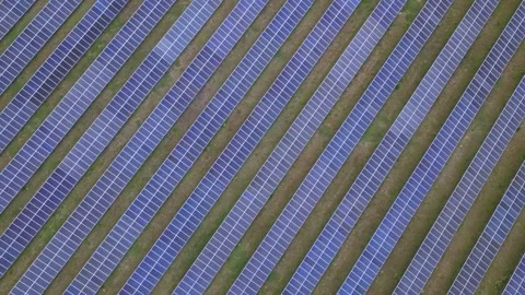 Solar panels in aerial view Stock Footage 244075259
