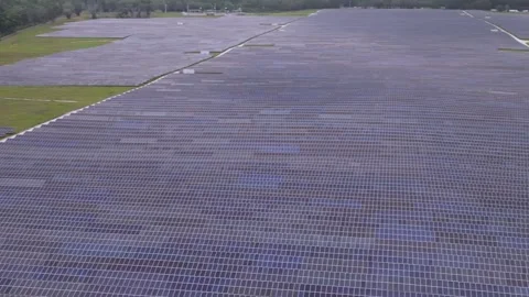 Solar panels in aerial view Stock Footage 244075273
