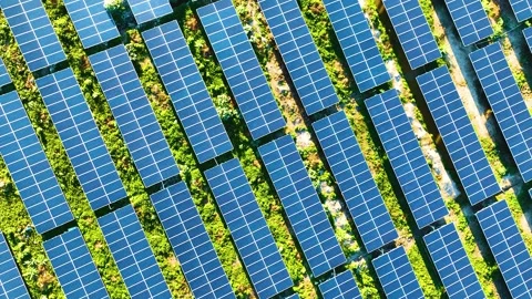 Solar Panels - Aerial View Stock Footage 251721753