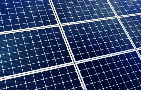 Solar Panels. Alternative power source to saving environment Stock Illustration