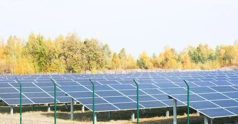 Solar Panels Alternative Source of Electricity, Solar Power Plant Stock Photos