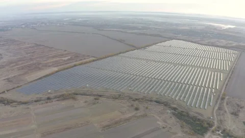 Solar panels and fog. Stock Footage 171473473
