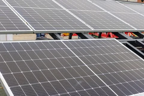 Solar Panels Angle Stock Photos
