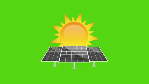 Solar Panels animation concept. Video stock 150712869