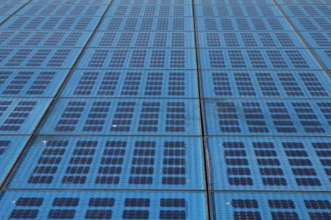 Solar panels array in Croatia - Zadar in Dalmatia. 写真素材