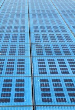 Solar panels array in Croatia - Zadar in Dalmatia. Stock Photos