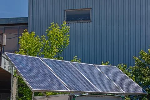 Solar Panels Array Stock Photos