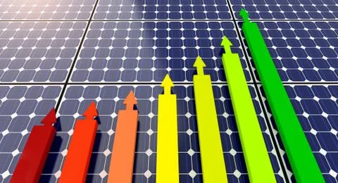 Solar Panels - Background Stock Illustration