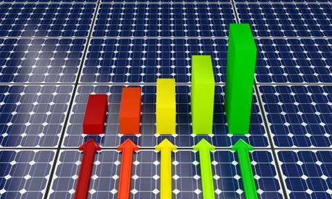 Solar Panels - Background Stock Illustration