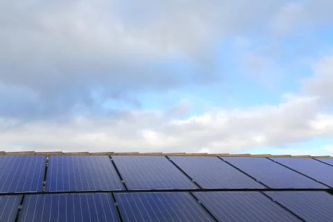 Solar panels background Stock Photos