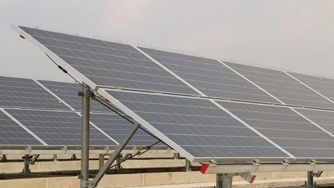 Solar Panels in Broad Day Light Stock Footage 86626890