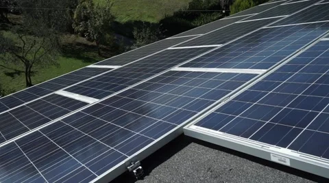 Solar Panels, Camera Pan left right Vídeos de archivo 41725680