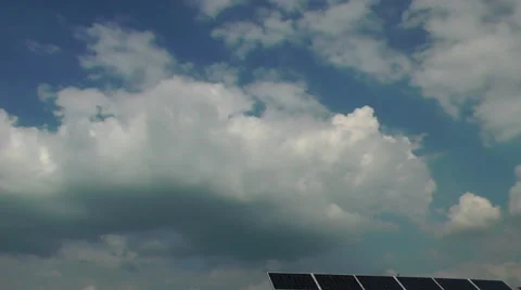 Solar Panels Capturing Energy from the Sun Stock Footage 50065385