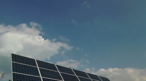 Solar Panels Capturing Energy from the Sun Stock Footage 50066272