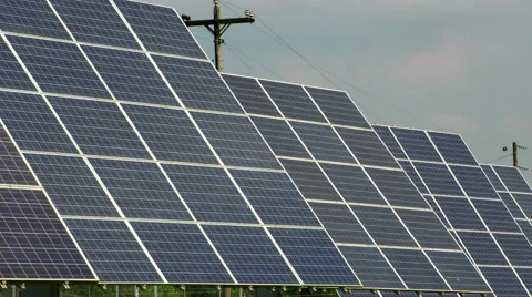 Solar Panels Capturing Energy from the Sun Stock Footage 50067348