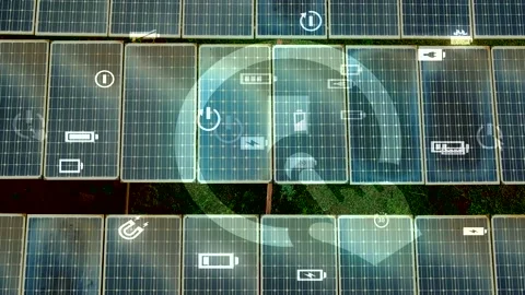 Solar panels- Climate change Paris agreement. Environment protection Stock Footage 225472008