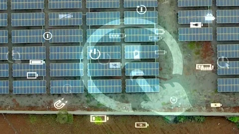 Solar panels- Climate change Paris agreement. Environment protection Stock Footage 225472117