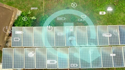 Solar panels- Climate change Paris agreement. Environment protection Stock Footage 225472144