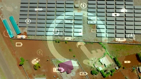 Solar panels- Climate change Paris agreement. Environment protection Stock Footage 225472274