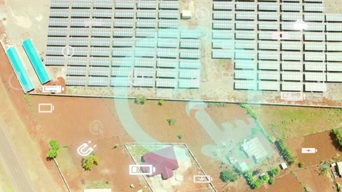 Solar panels- Climate change Paris agreement. Environment protection Stock Footage 225472839