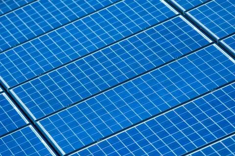 Solar Panels Up Close Stock Photos