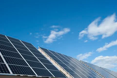 Solar Panels close up Foto stock