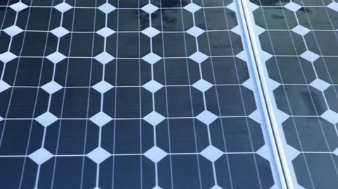 Solar panels, closeup, dolly movement Stock-Footage 61672200