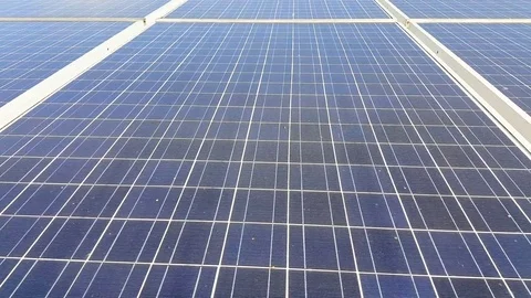 Solar Panels Collecting Sun Light Green Energy Nature Preservation Ecology Stock Footage 72328971