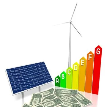 Solar panels concept 库存插图