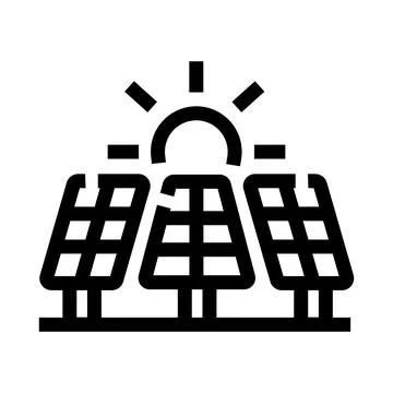 Solar panels converting sun into clean energy Stock Illustration