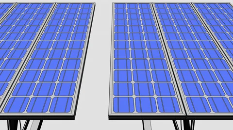 Solar panels dolly shot, cartoon version... | Stock Video | Pond5
