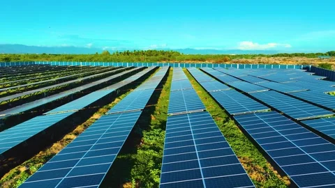 Solar Panels - Drone Shot During Sunny Day Stock Footage 251715717