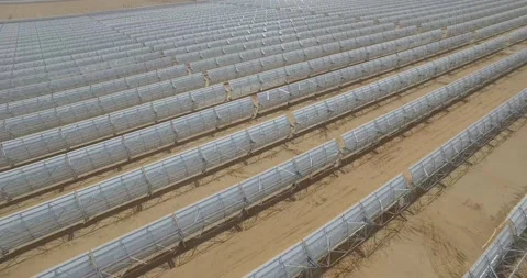 Solar Panels Drone Shot Video stock 218645993