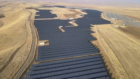 Solar panels drone shot Stock-Footage 237163899