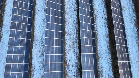Solar panels drone shot Stock Footage 237164821