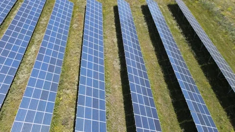 Solar panels drone shot Stock-Footage 240737838