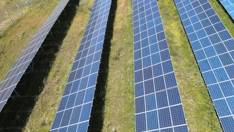 Solar panels drone shot 스톡 동영상 240738364