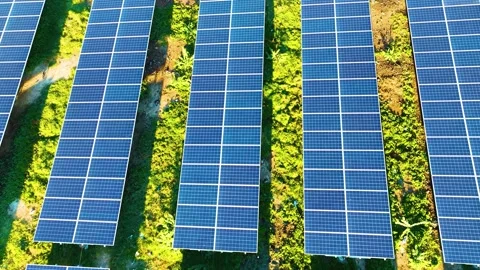 Solar Panels - Drone Shot Stock Footage 251715175